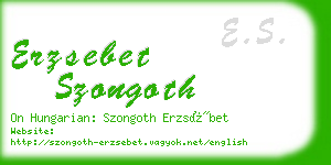 erzsebet szongoth business card